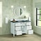 James Martin Vanities 48'' Single Vanity, Bright White w/ 3 CM Parisien Bleu Quartz Top 424-V48-BW-3PBL - alternate 5
